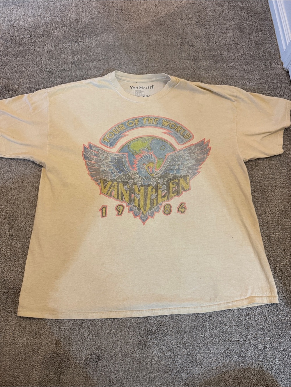 Van Halen Urban Outfitters Vintage Graphic Tee - Yellow SM/MED
